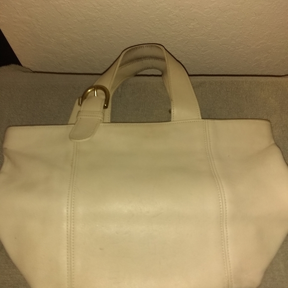 Coach Handbag Cream colored leather - Picture 3 of 3
